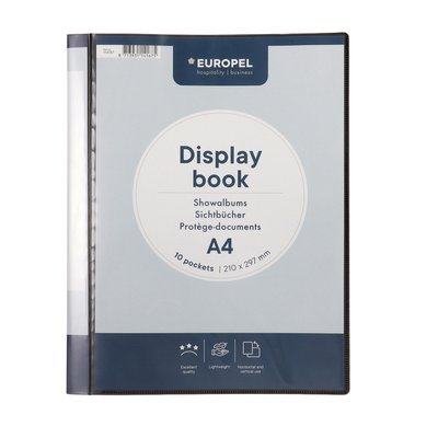 Showmap Europel Frontview A4 10-tassen antraciet