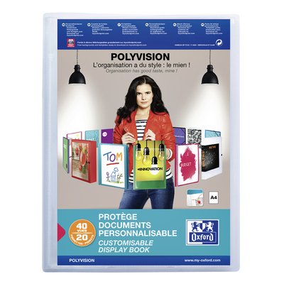 Showalbum Oxford Polyvision A4 20-tassen PP transparant