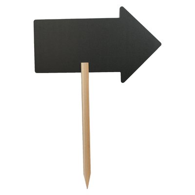 Ardoise Securit flèche 440x270mm avec pic en bois