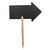 Ardoise Securit flèche 440x270mm avec pic en bois