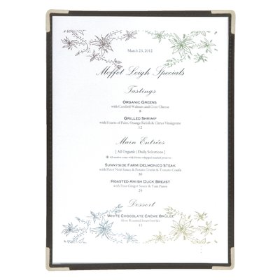 Protège-menu Securit A4 1 volet/2 pages transparent 3 pièces