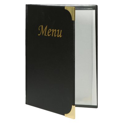 Protège-menu Securit A5 4x 2 pochettes noir