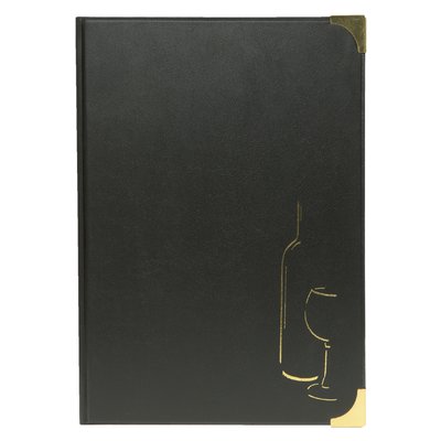Carte des vins Securit 4x 2 pochettes noir