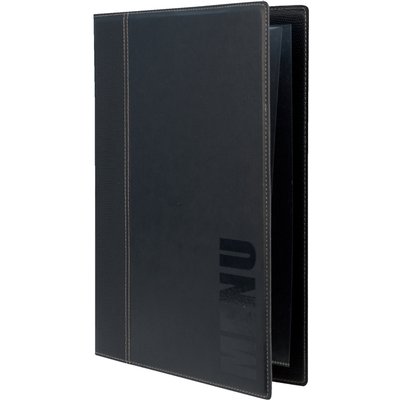 Protège-menu Securit A4 Trendy 1x 2 pochettes noir