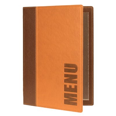 Protège-menu Securit Trendy A5 1x 2 pochettes brun