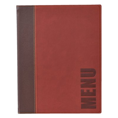 Protège-menu Securit Trendy A5 1x 2 pochettes bordeaux
