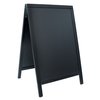 Stoepbord Securit 550x850x30mm zwart hout foto