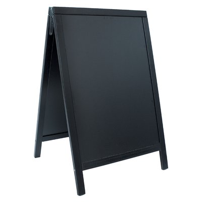 Stoepbord Securit 550x850x30mm zwart hout