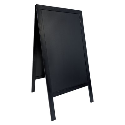 Stoepbord Securit 700x1250x40mm zwart hout