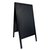 Stoepbord Securit 700x1250x40mm zwart hout