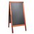 Stoepbord Securit 700x1250x40mm mahonie hout