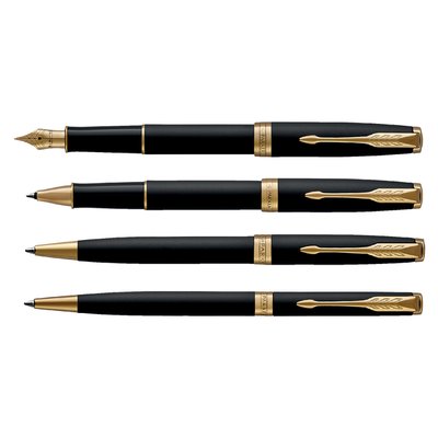 Vulpen Parker Sonnet matte black lacquer GT medium