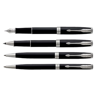 Balpen Parker Sonnet matte black lacquer CT medium
