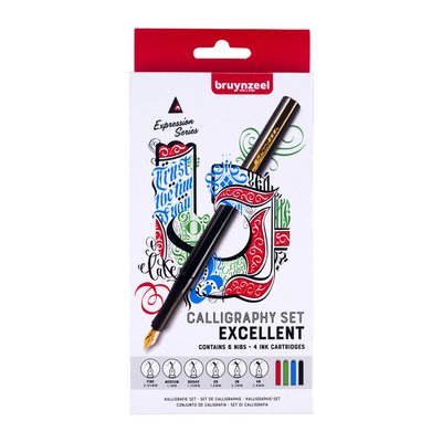 Stylo-Calligraphe Bruynzeel Expression Excellent set 14 pièces
