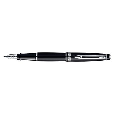 Stylo plume Waterman Expert Noir Laqué CT Medium