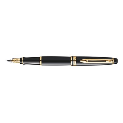 Stylo plume Waterman Expert Noir Laqué GT Medium