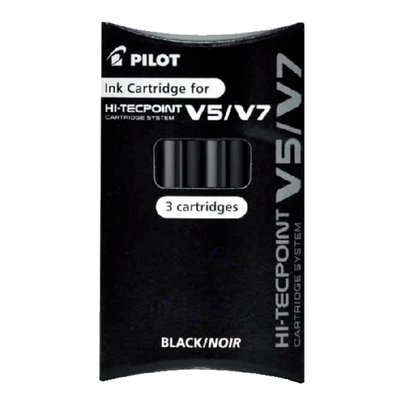 Inktpatroon PILOT Begreen Hi-Tecpoint V5/V7 zwart set à 3 stuks