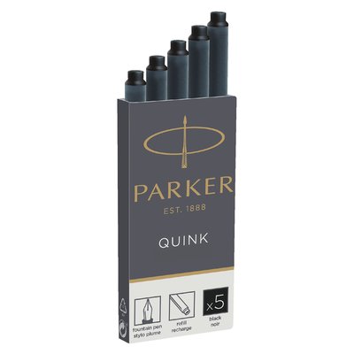 Inktpatroon Parker Quink permanent zwart pak à 5 stuks