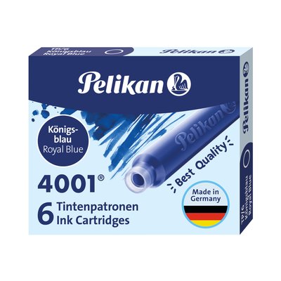 Inktpatroon Pelikan 4001 koningsblauw 6 stuks