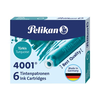Inktpatroon Pelikan 4001 turquoise 6 stuks