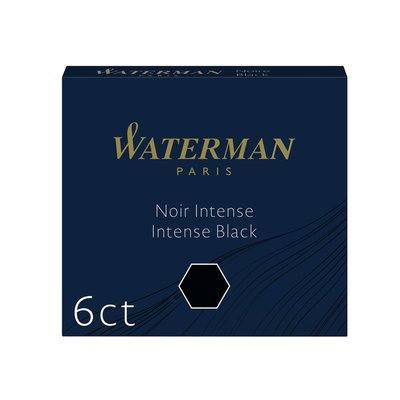 Inktpatroon Waterman internationaal zwart pak à 6 stuks