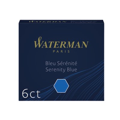 Inktpatroon Waterman internationaal Florida blauw pak à 6 stuks