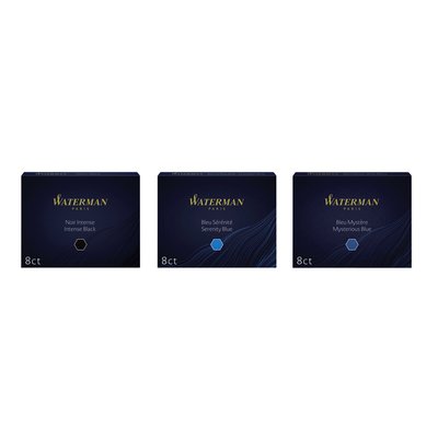 Inktpatroon Waterman nr 23 lang blauw pak à 8 stuks