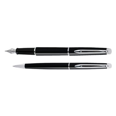 Stylo bille Waterman Hémisphère Noir Laqué CT Medium