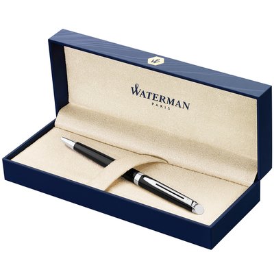 Stylo bille Waterman Hémisphère Noir Laqué CT Medium