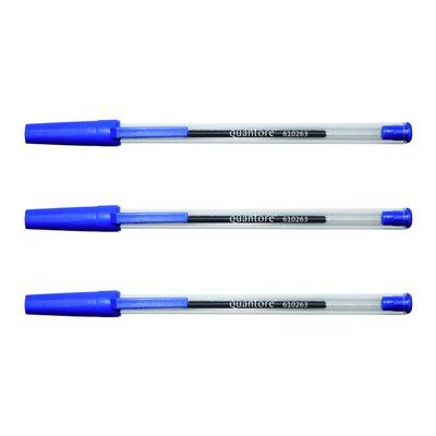 Balpen Quantore Stick blauw medium