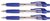 Balpen Quantore Grip drukknop blauw medium