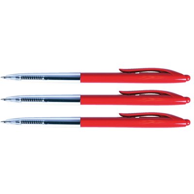 Balpen Quantore drukknop rood medium