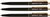 Balpen Quantore drukknop met metalen clip zwart medium