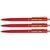 Stylo bille Quantore rétractable avec clip métal Medium rouge