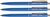 Balpen Quantore drukknop met metalen clip blauw medium