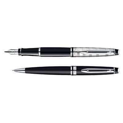 Stylo bille Waterman Expert Noir Laqué CT Medium