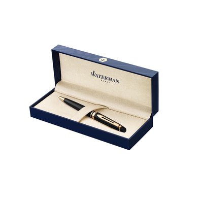 Stylo bille Waterman Expert Noir Laqué GT Medium