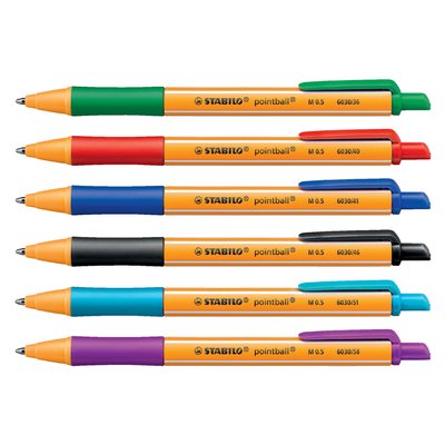 Balpen STABILO pointball 6030/36 medium groen