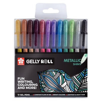 Gelschrijver Sakura Gelly Roll Metallic set à 12 kleuren