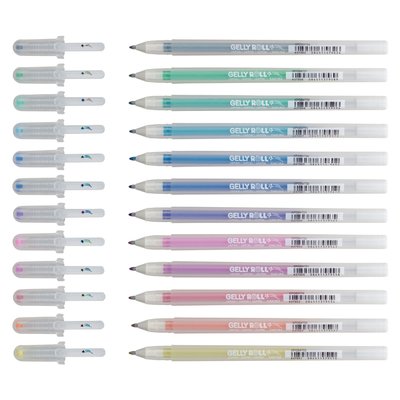 Stylo gel Sakura Gelly Roll Stardust set 12 couleurs