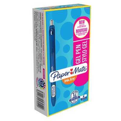 Stylo gel Paper Mate Inkjoy Medium bleu