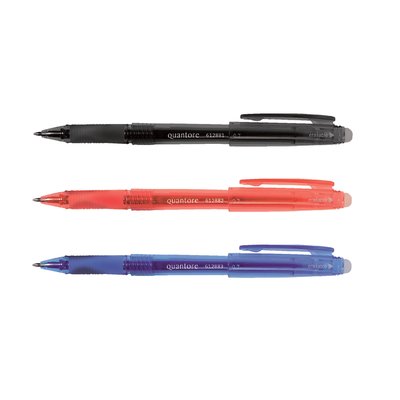 Gelschrijver Quantore erasable 0.7mm zwart