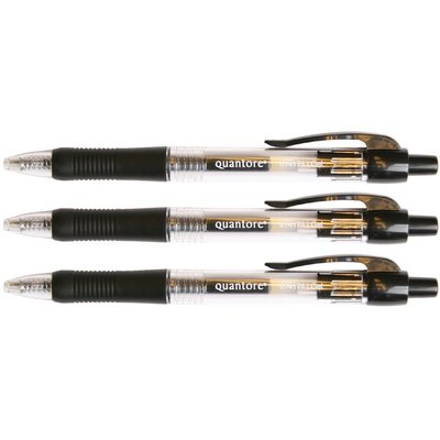 Stylo Gel Quantore Grip rétractable 0,7mm noir