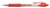 Gelschrijver Quantore grip drukknop 0.7mm rood