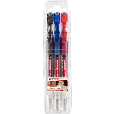 Roller gel edding 2185 Medium assorti étui 3 pièces