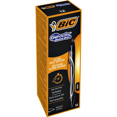 Gelschrijver Bic Gel-ocity quick dry medium zwart