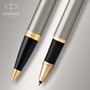 Stylo bille et roller Parker IM Brushed Metal GT Medium 2 pièces Photo
