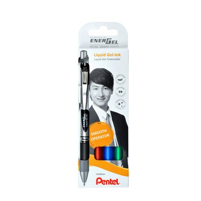Gelschrijver Pentel BL77 Energel medium assorti 4 stuks