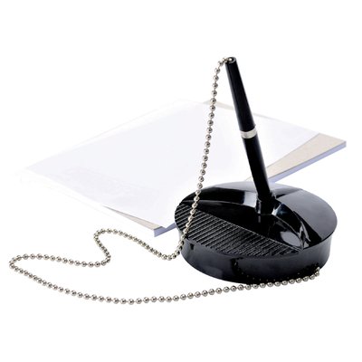 Stylo bille Fellowes sur socle noir