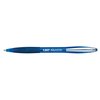Balpen Bic Atlantis soft metalen clip clic medium blauw foto